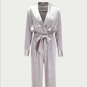 Silver Silky Jumpsuit